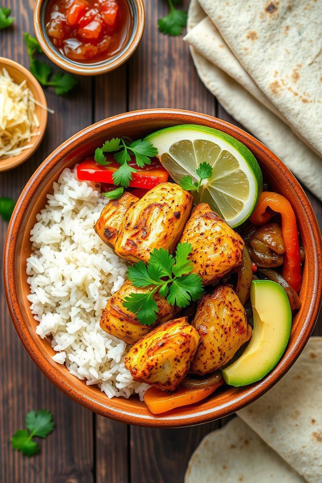 grilled chicken rice bowls