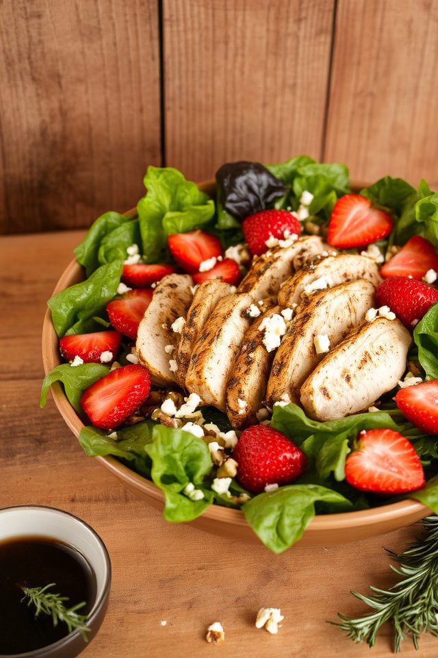 grilled chicken strawberry salad