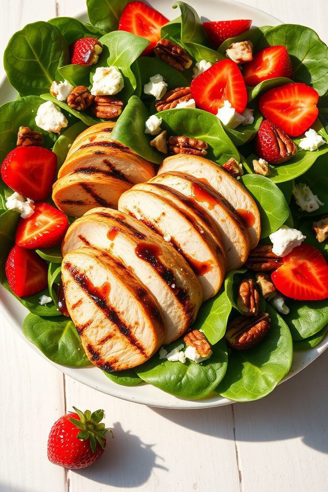 grilled chicken strawberry salad