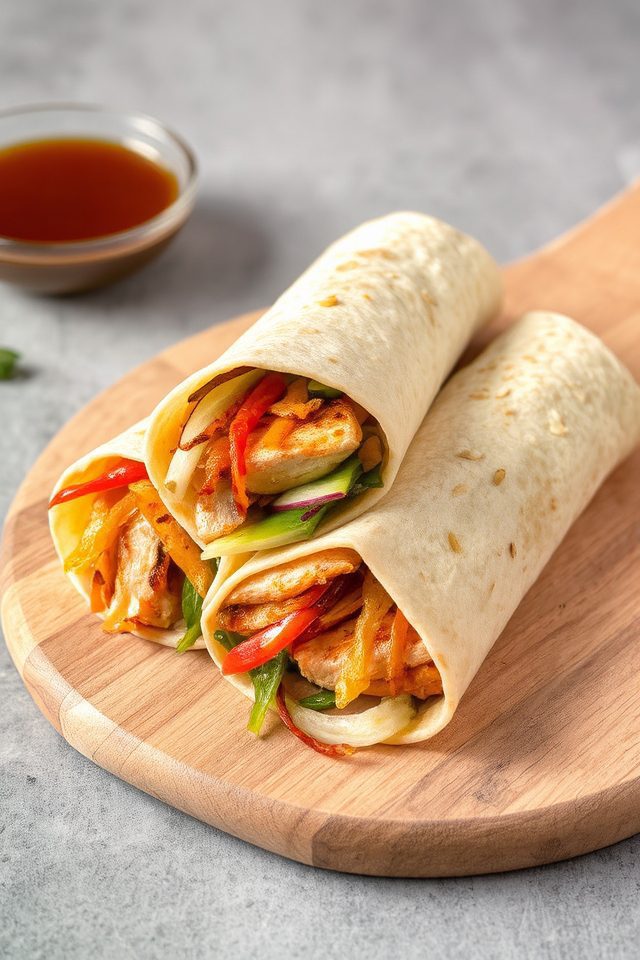 grilled chicken teriyaki wraps