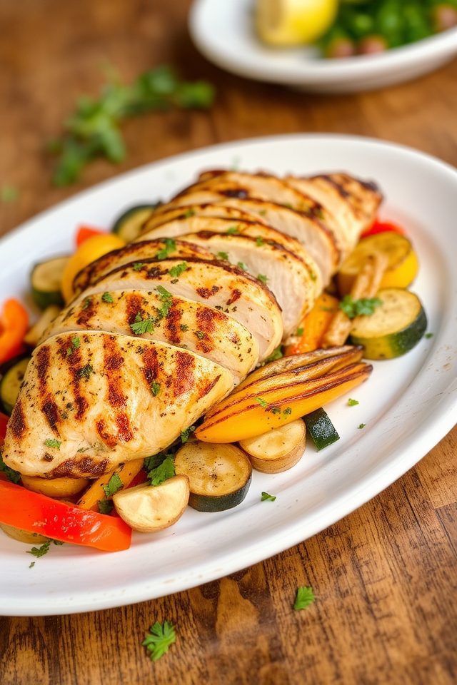 grilled chicken vegetable options