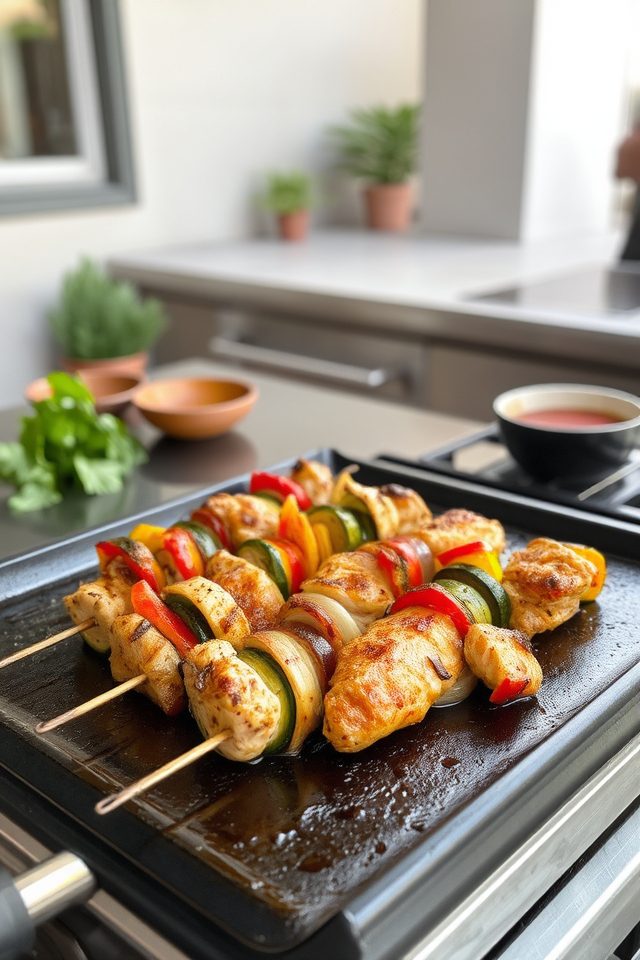 grilled chicken veggie kabobs