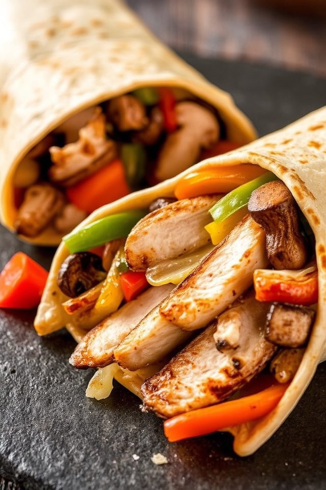 grilled chicken veggie wrap