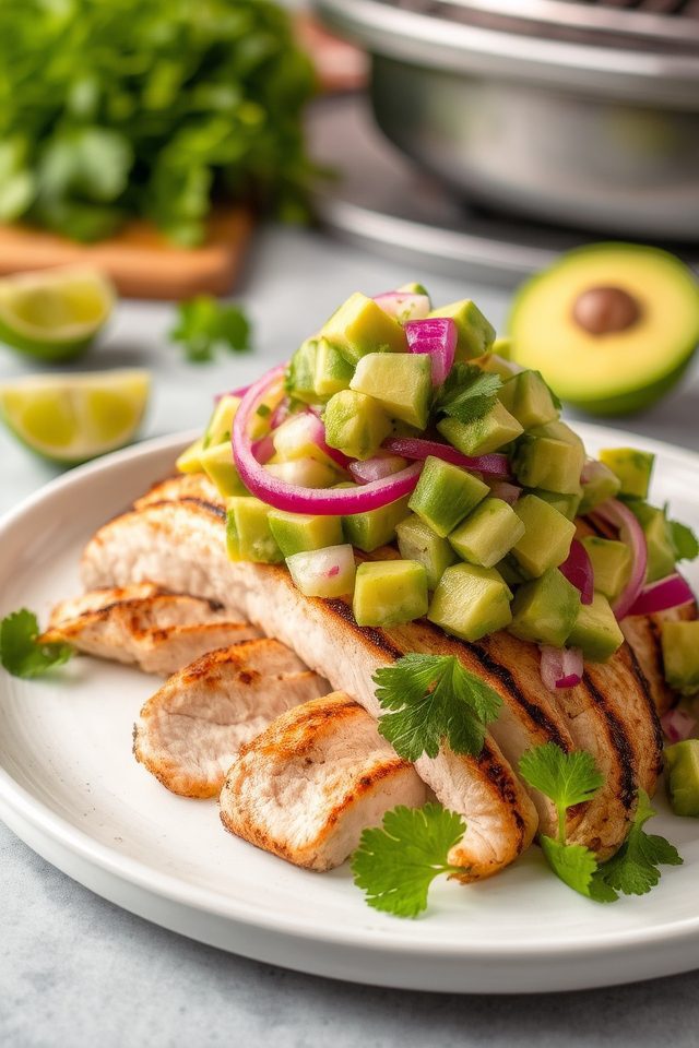 grilled chicken with avocado
