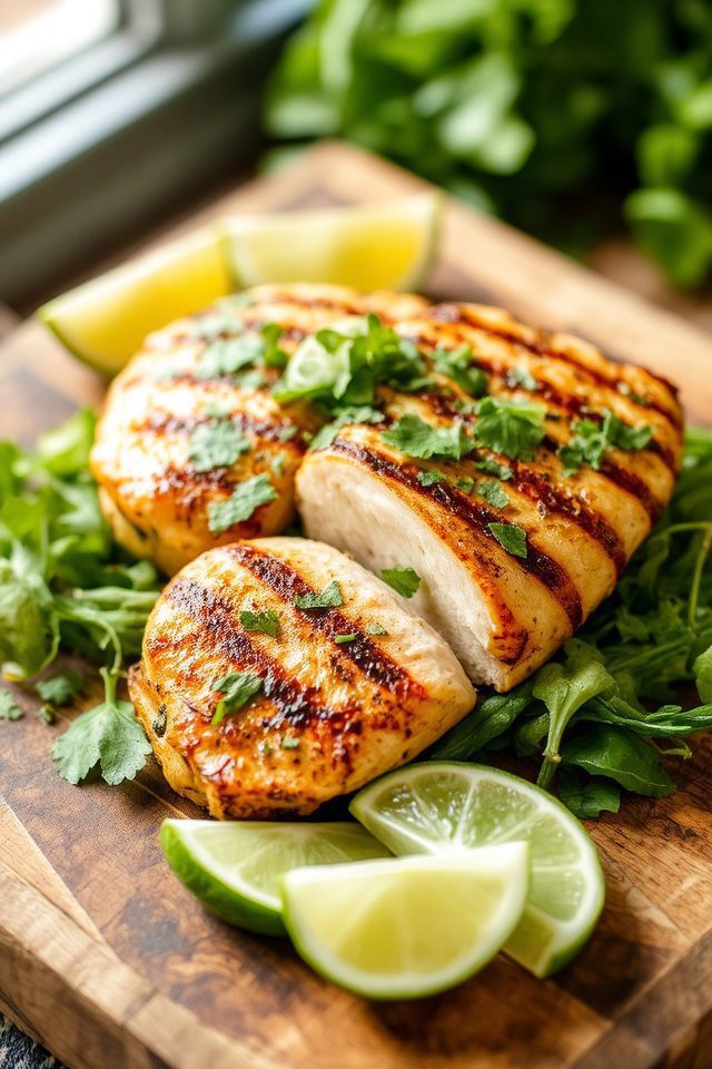 grilled chicken with cilantro