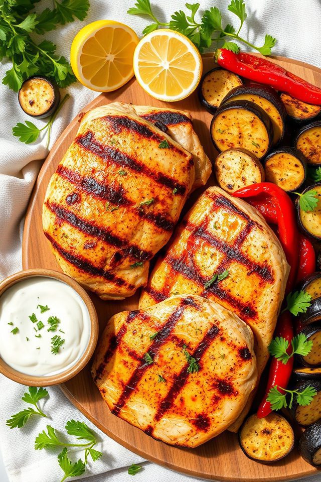 grilled chicken with tzatziki