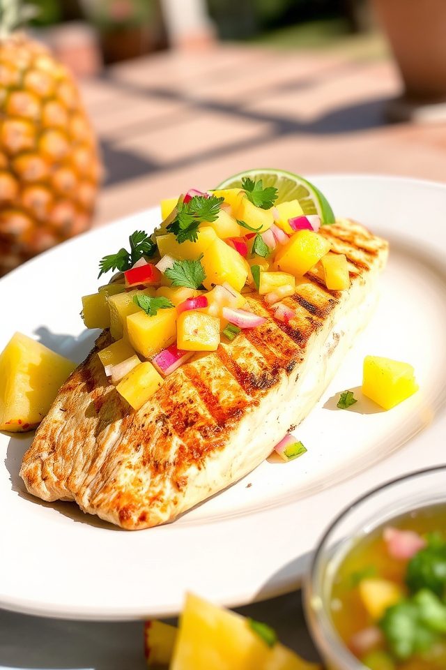 grilled fish summer meal