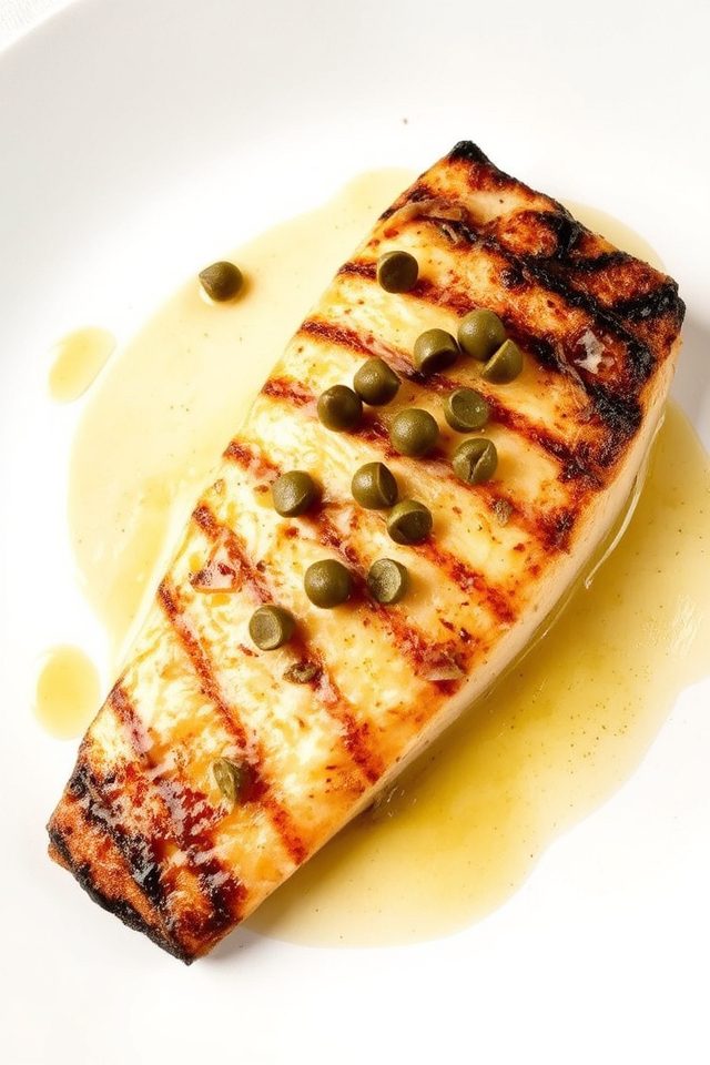 grilled fish with butter