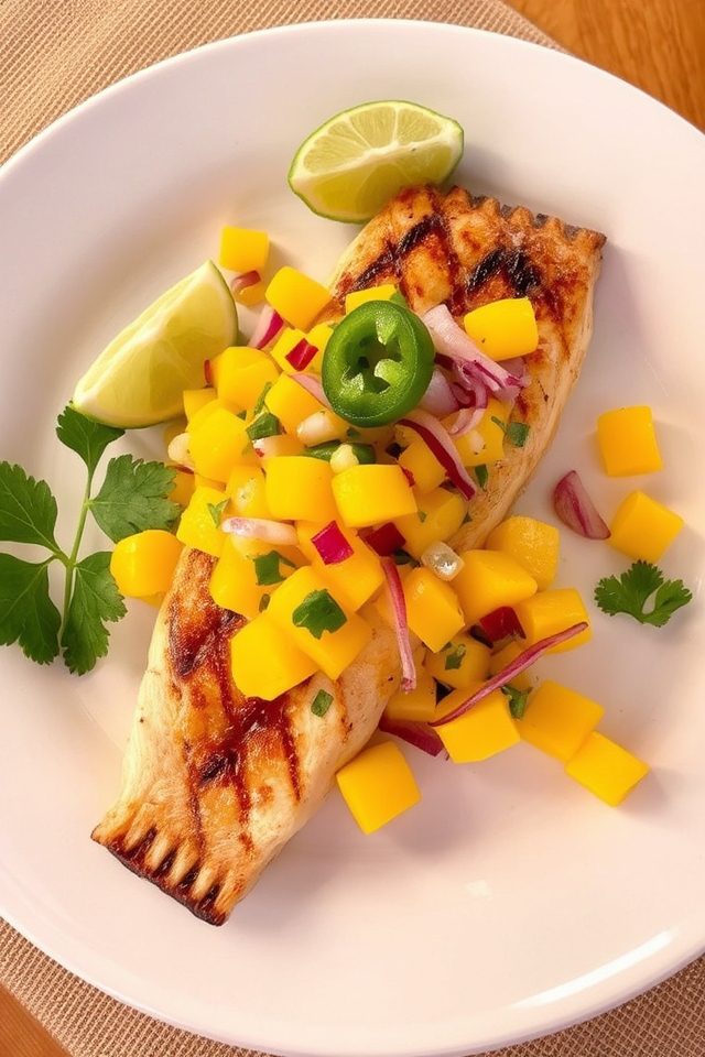 grilled fish with salsa