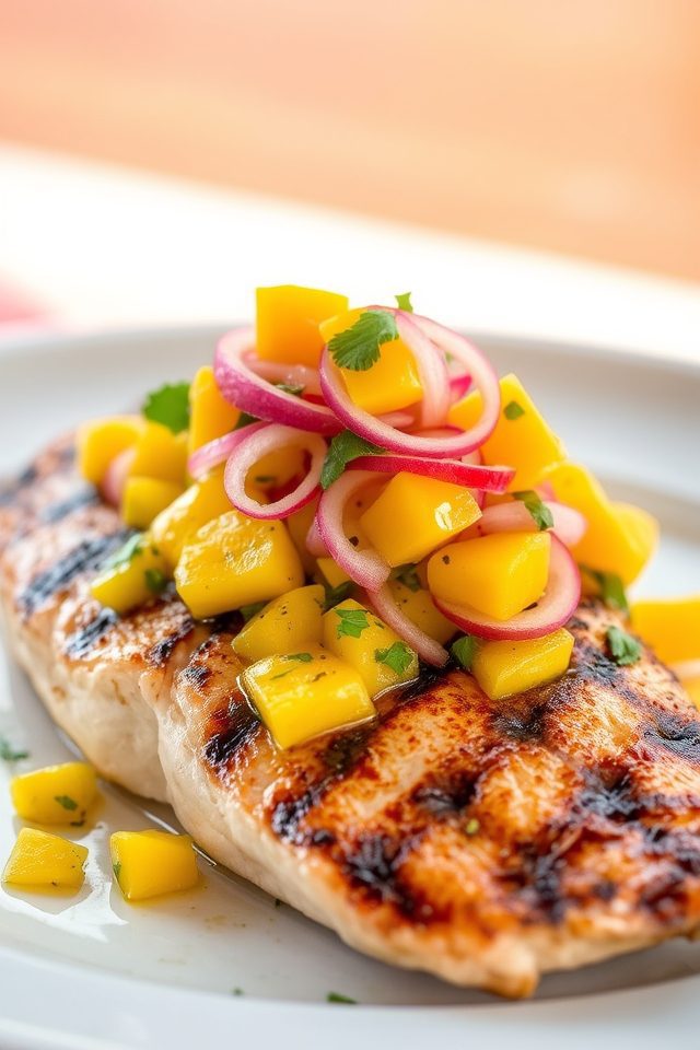 grilled fish with salsa