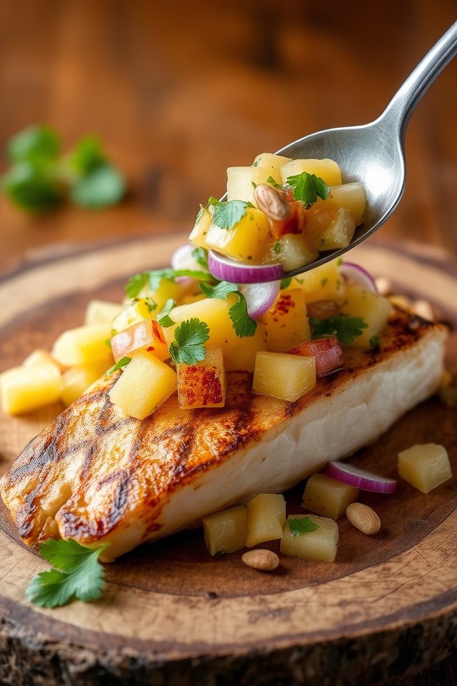 grilled fish with salsa