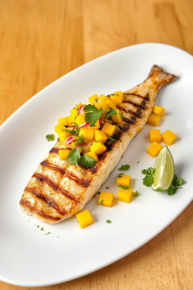 grilled fish with salsa