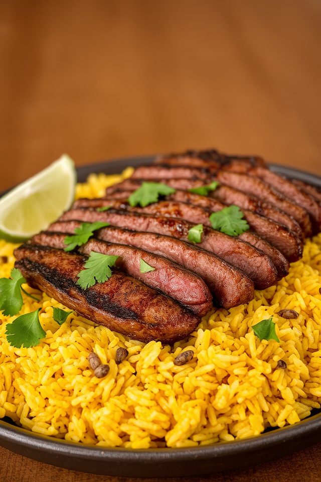 grilled indian flank steak