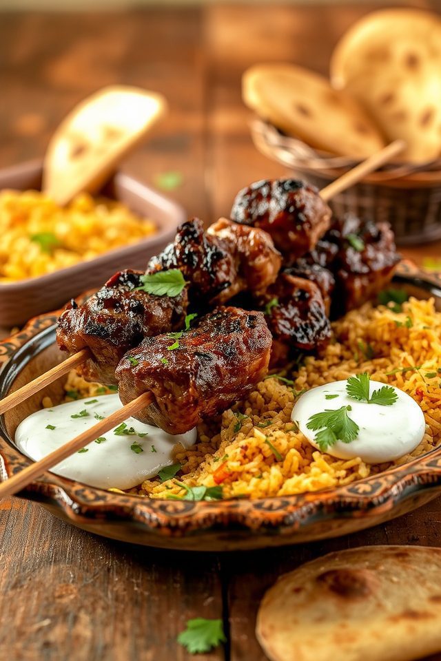 grilled indian lamb kebabs