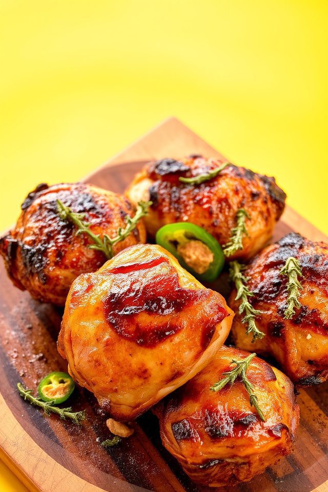 grilled jamaican chicken thighs