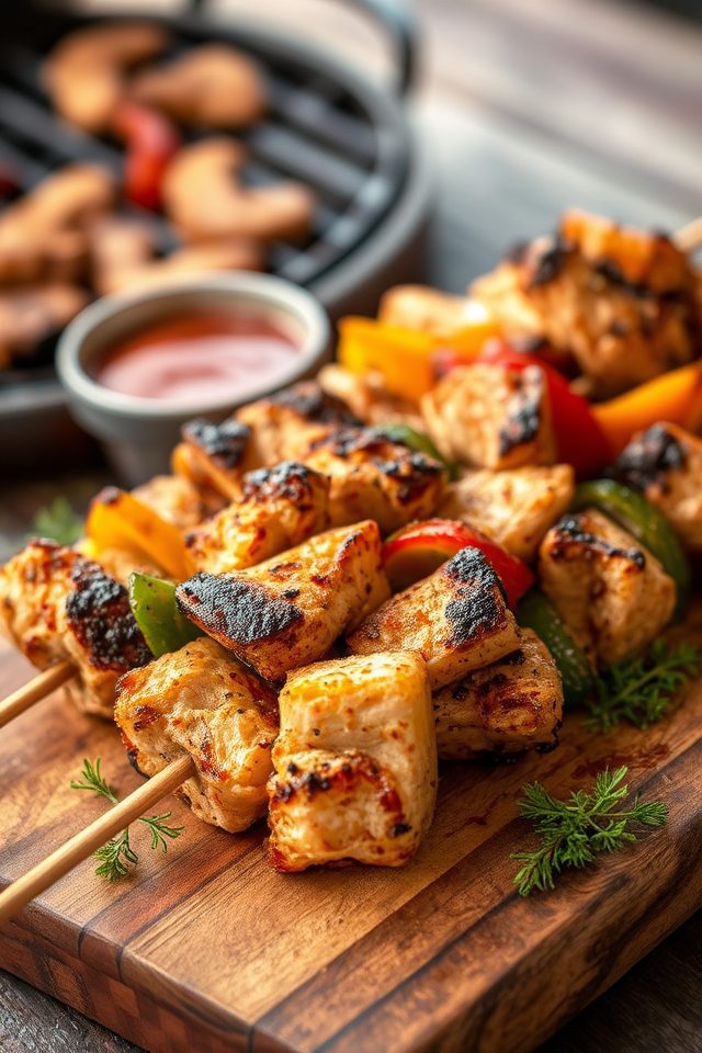 grilled jerk chicken kebabs
