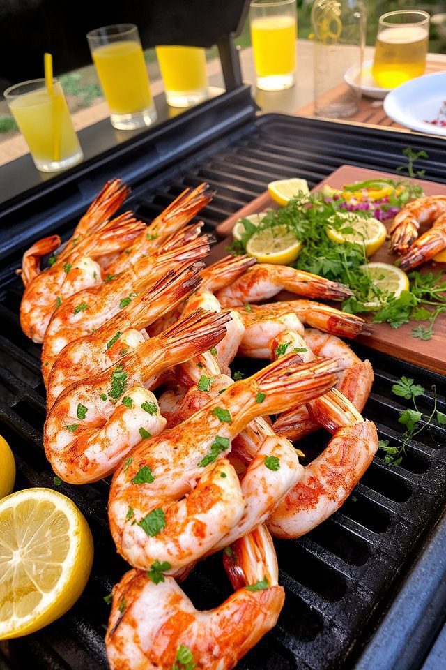 grilled lemon herb shrimp