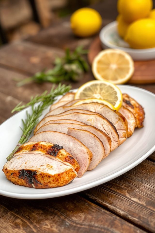 grilled lemon herb turkey