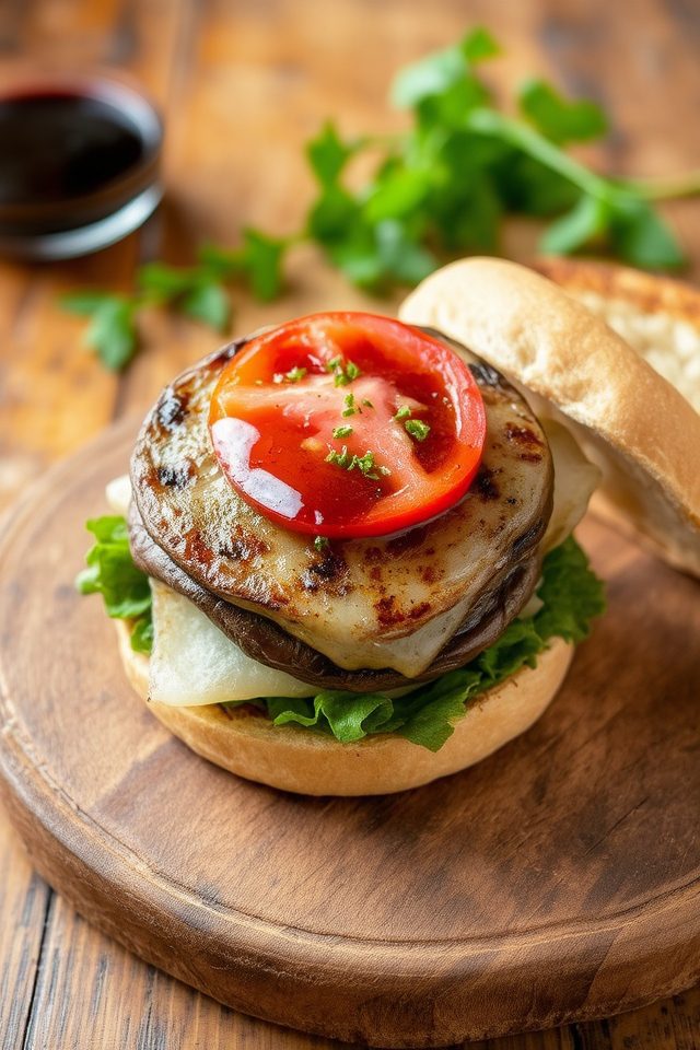 grilled mushroom burger delight