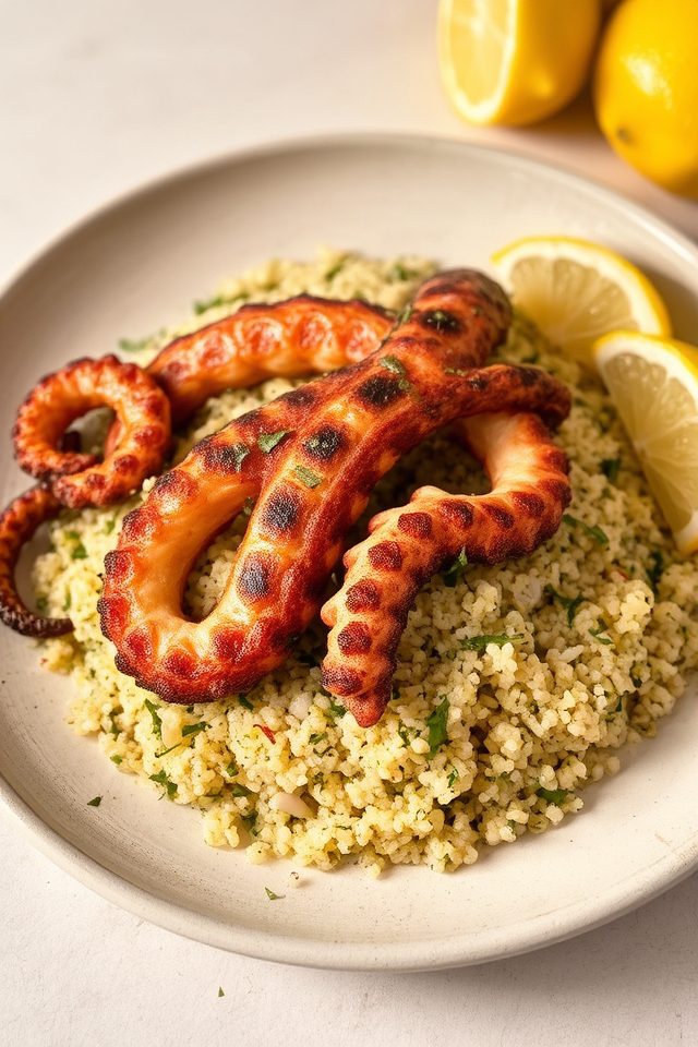 grilled octopus mediterranean dish