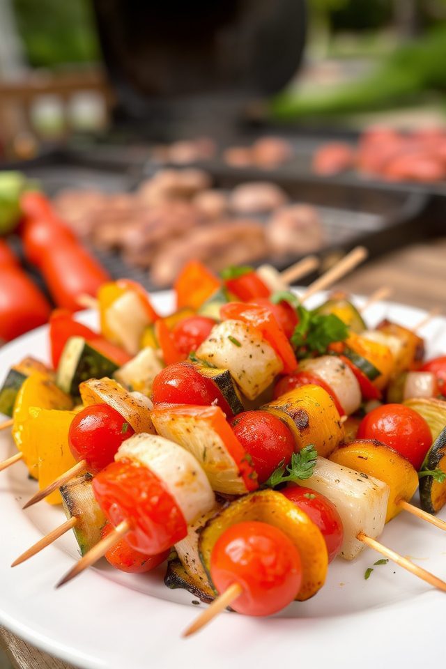 grilled outdoor vegetable snacks