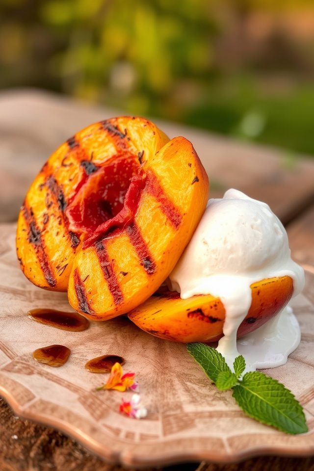 grilled peaches summer dessert