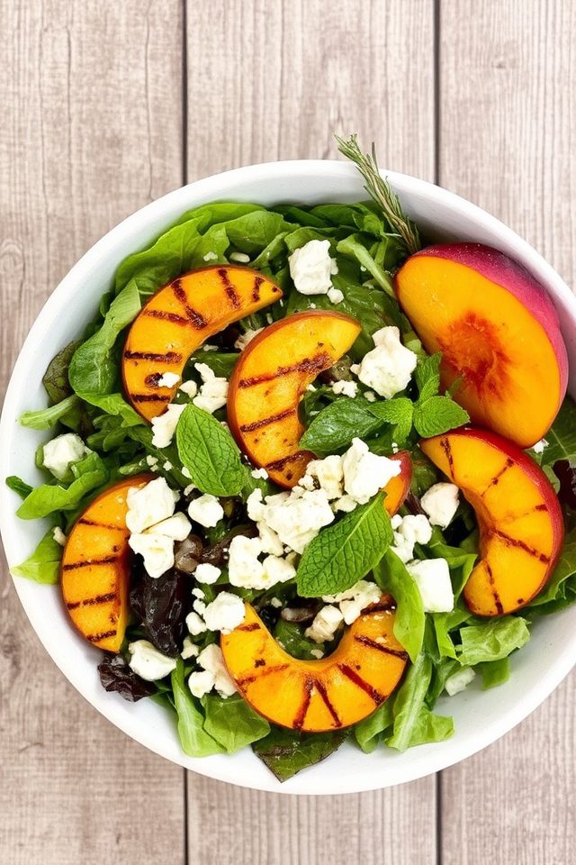 grilled peaches summer salad