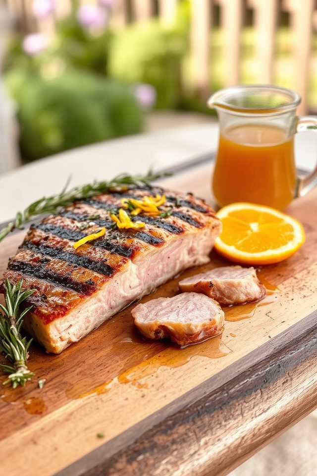 grilled pork summer dish