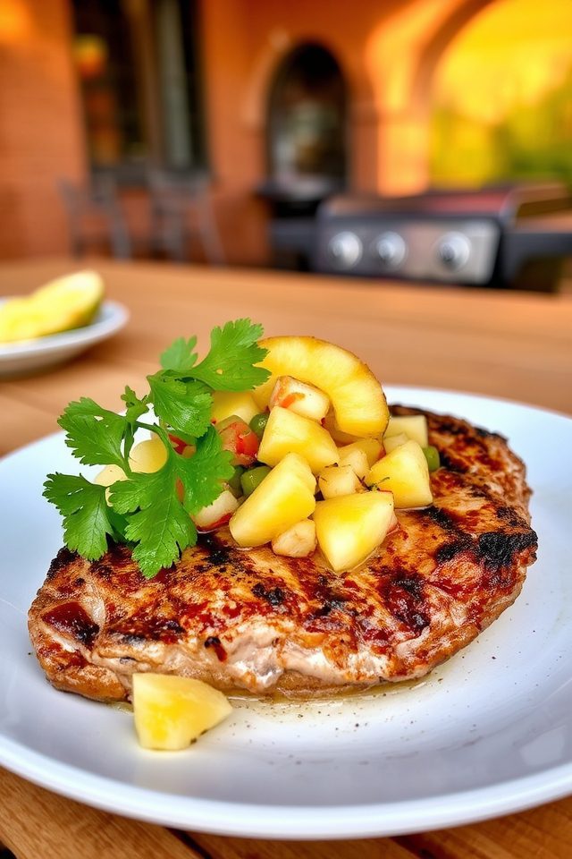 grilled pork summer dish