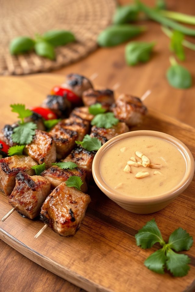 grilled pork with peanuts