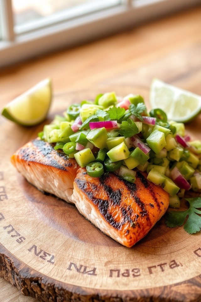 grilled salmon avocado salsa