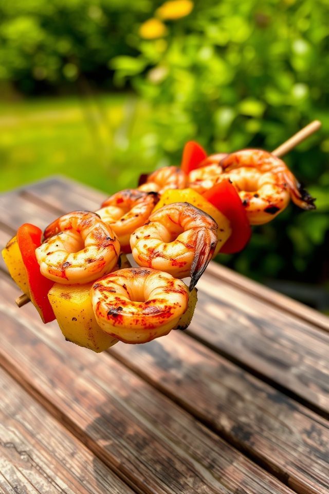 grilled shrimp summer meal