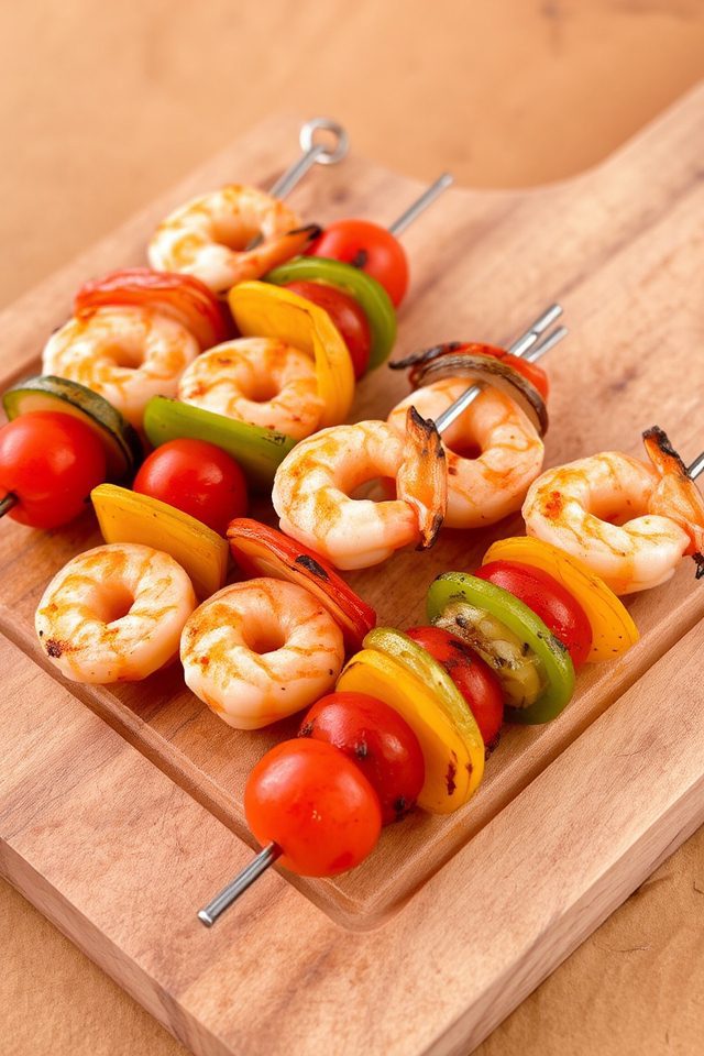 grilled shrimp vegetable kabobs