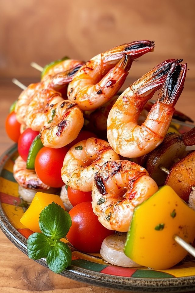 grilled shrimp vegetable meal