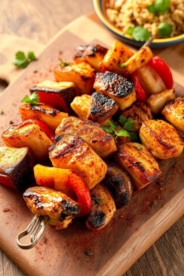 grilled smoked chicken kabobs