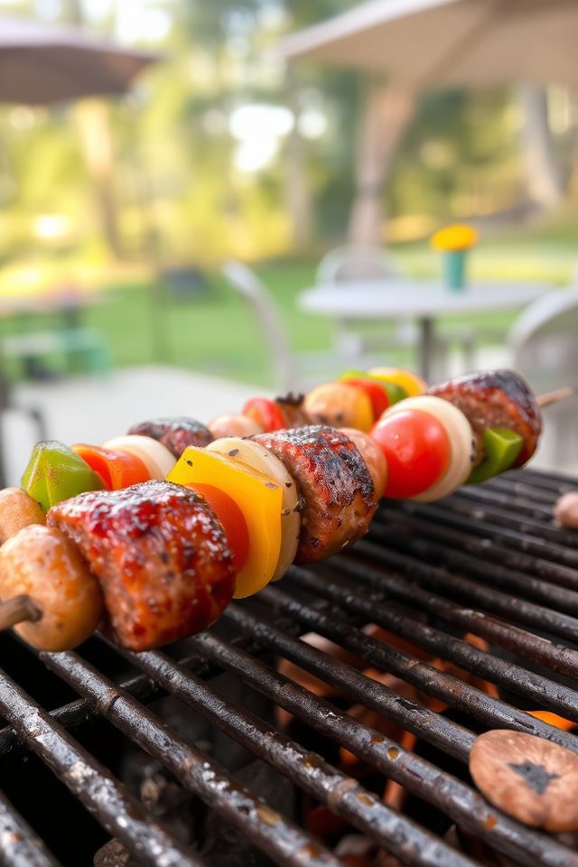 grilled smoked sausage kabobs