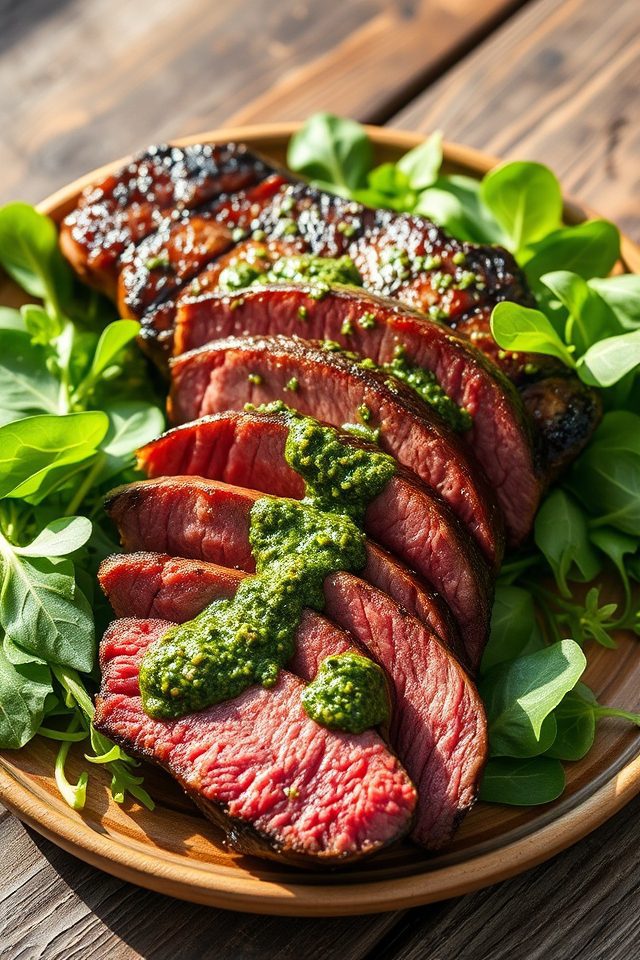 grilled steak chimichurri salad
