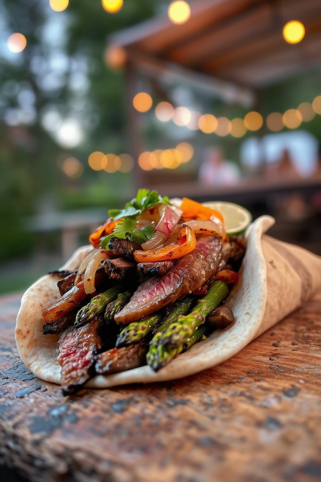 grilled steak fajita dinner