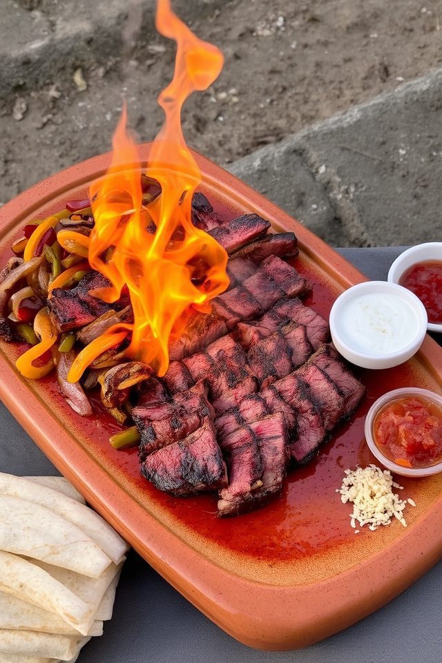 grilled steak fajita meal