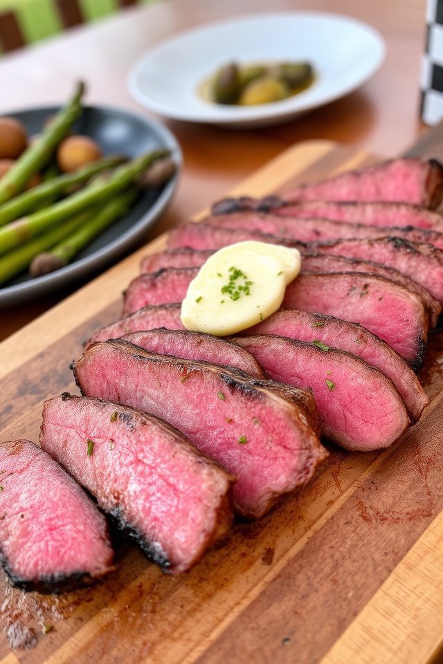 grilled steak garlic butter
