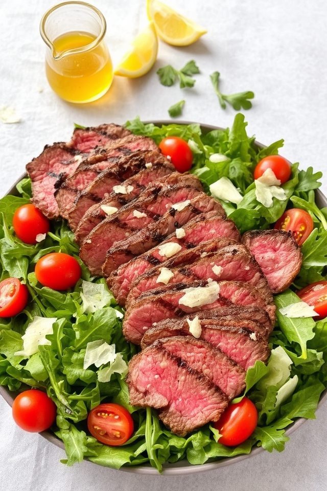 grilled steak summer salad