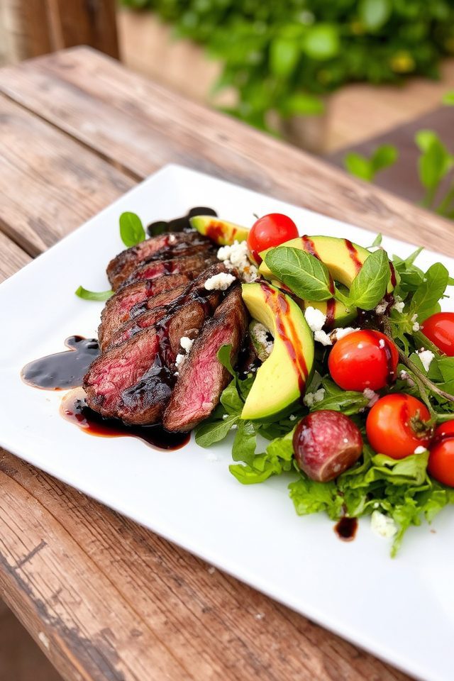 grilled steak summer salad