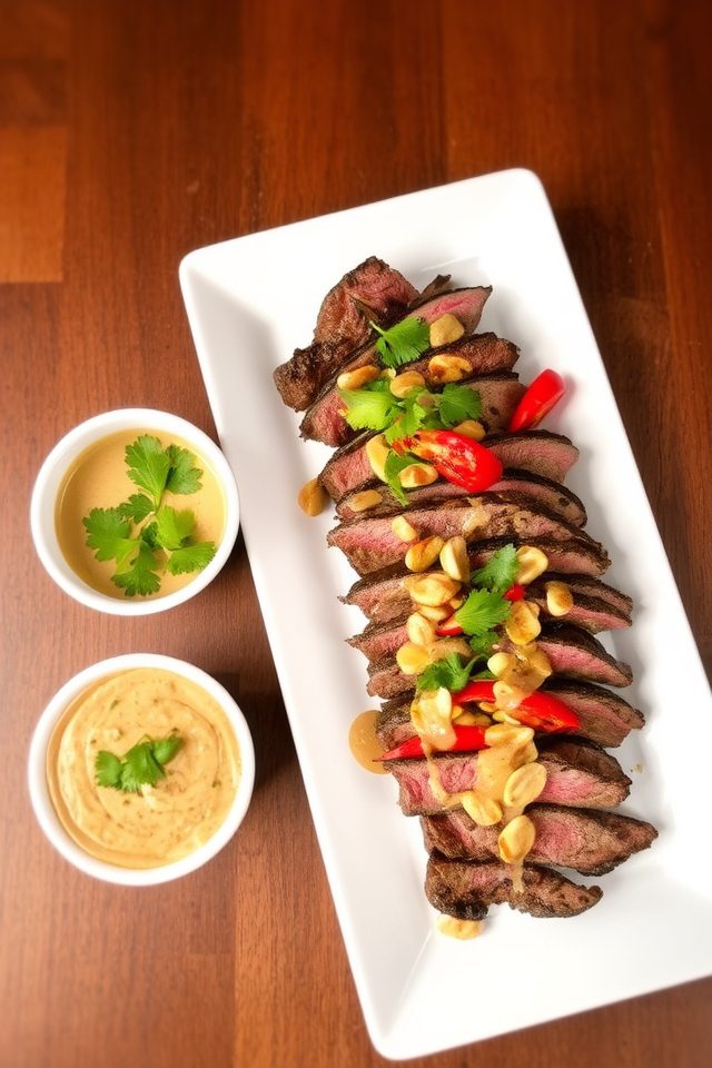 grilled steak with sauce