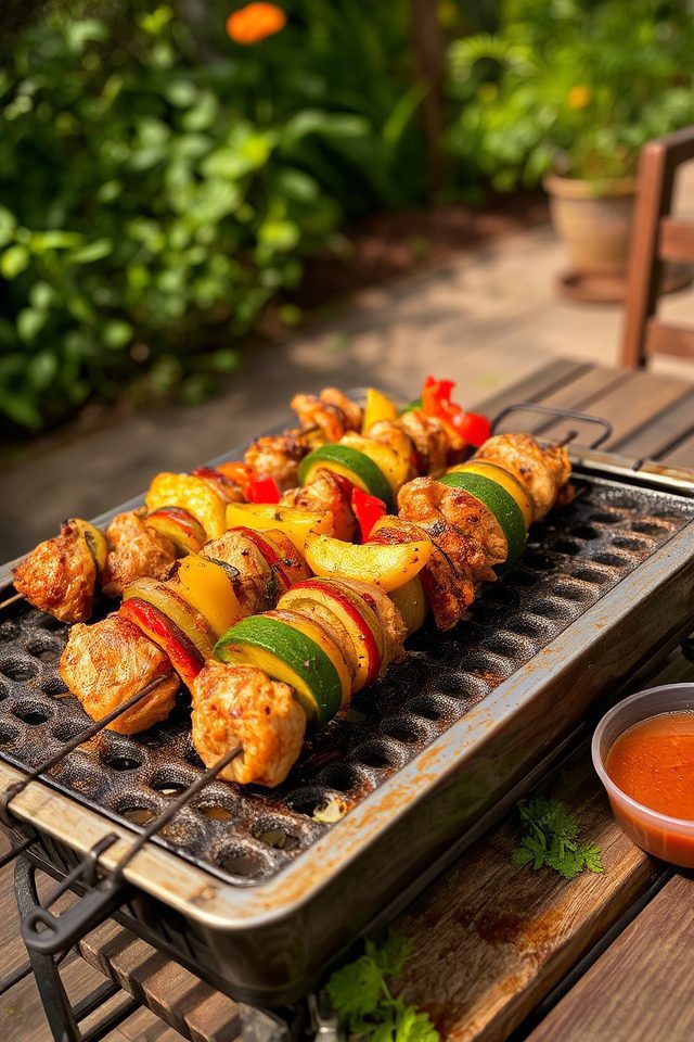 grilled summer chicken skewers
