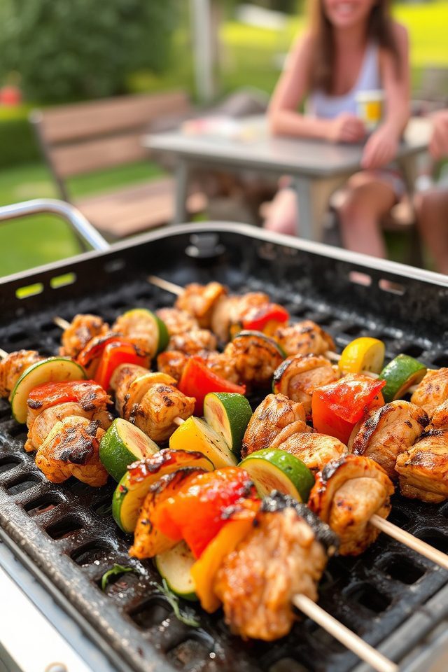 grilled summer chicken skewers