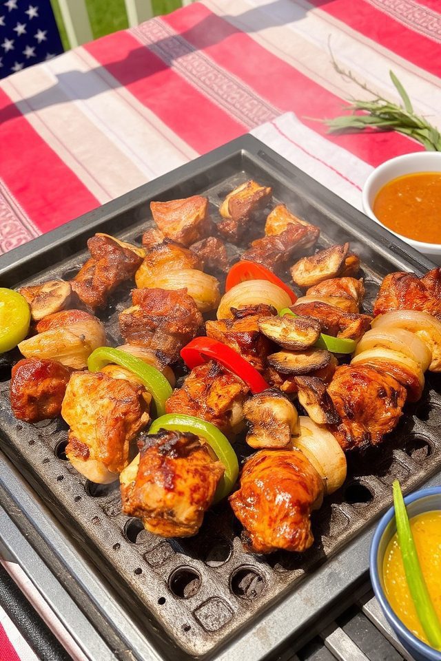 grilled summer food skewers