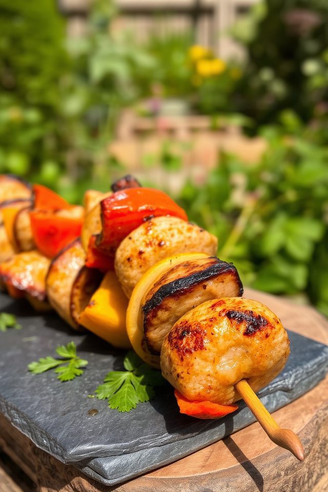 grilled summer sausage kabobs