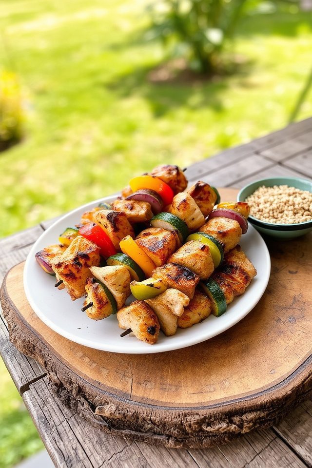 grilled summer veggie chicken