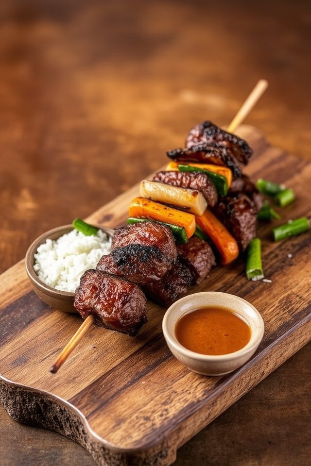 grilled thai style skewers
