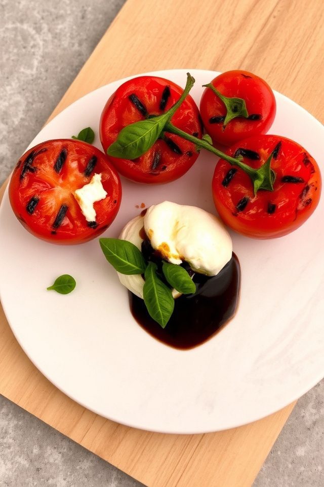 grilled tomatoes with cheese